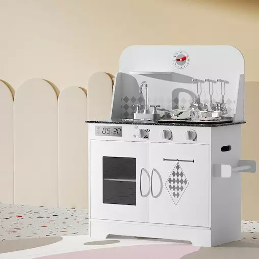 Keezi Kids Kitchen Set Pretend Play Wooden Toys Cooking Cookware Childrens Toy 7 Keezi Kids Kitchen Set Pretend Play Wooden Toys Cooking Cookware Childrens Toy - Image 7