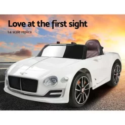 Rigo Kids Ride On Car Electric Cars Toys Bentley Licensed EXP12 Remote Control Battery 12V White -Outdoor Living Sales Store ekiudsPf 1uKYyVIDNa64xs 0