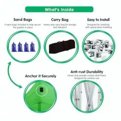 Gazebo Tent Marquee 3x3 PopUp Outdoor Wallaroo - Green -Outdoor Living Sales Store etv8YL12Dx5PZFFi6V8VRwYrs