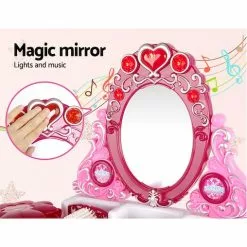 Keezi 30pcs Kids Dressing Table Pretend Play Toy Set Girls Make Up Vanity Desk -Outdoor Living Sales Store fCTF5 zLnzFy oFfk2OLPa NI