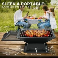 Wallaroo Portable BBQ Fire Pit With Mesh Cover -Outdoor Living Sales Store fiYADbCzcM67ZrI9r1XGFXajU