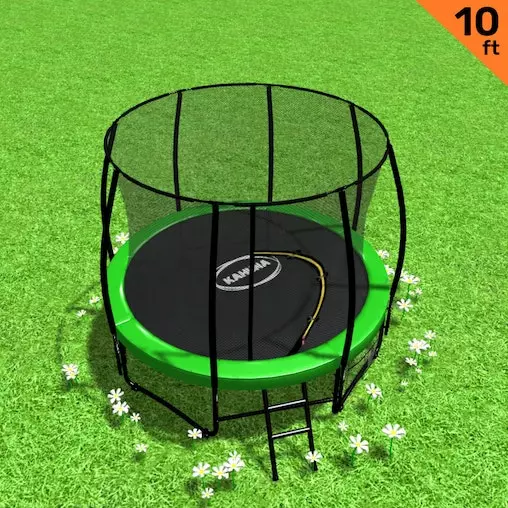 Kahuna Classic 10ft Trampoline - Green 2 Kahuna Classic 10ft Trampoline - Green - Image 2