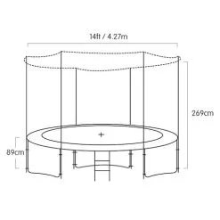 Kahuna Blizzard 14ft Trampoline With Net - Rainbow -Outdoor Living Sales Store gErwAkafadEthq5 Vm5OIbgys