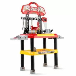Kids Play Pretend Toy Tool Set Workbench Workshop Car Children Toddler Red Keezi