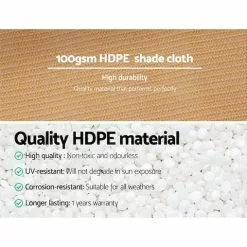 Instahut 50% Sun Shade Cloth Shadecloth Sail Roll Mesh Outdoor 100gsm 1.83x50m -Outdoor Living Sales Store geBwc5ZW4pUrvPDL7Ol6ot rA