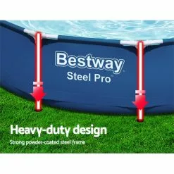 Bestway Swimming Pool Above Ground Filter Pump Steel Pro™ Frame Pools 3.96M -Outdoor Living Sales Store iO7INZMpGkWDIV2LDb4SaT4EQ