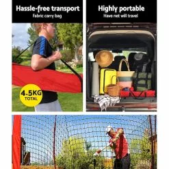 Everfit Portable Baseball Training Net Stand Softball Practice Sports Tennis -Outdoor Living Sales Store iUelFzFubq6sKO9iYScd6IalI