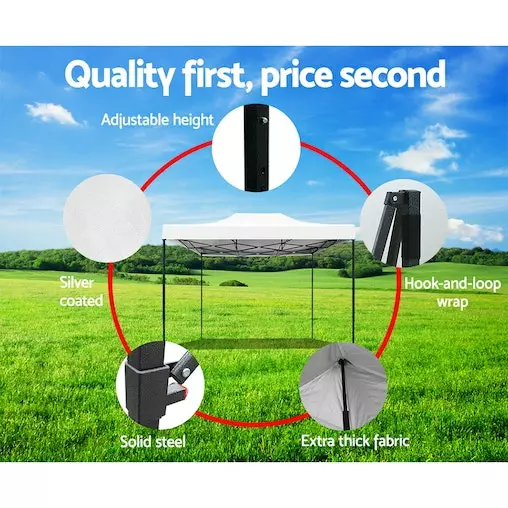 Instahut Gazebo Pop Up Marquee 3x4.5 Tent Folding Gazebos 6 Instahut Gazebo Pop Up Marquee 3x4.5 Tent Folding Gazebos - Image 6