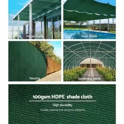Instahut 50% Sun Shade Cloth Shadecloth 3.66x20m Sail Roll Mesh Outdoor 100gsm -Outdoor Living Sales Store jNmE1Xesqu24ZxPqezUCKNoGw