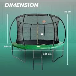 VERPEAK Kids Trampoline 10ft Enclosure Safety Round Net UV Protection Outdoor -Outdoor Living Sales Store jYiaHed1w2ZH97U3cygt6aiMY