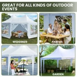 Wallaroo 6x4.5m Wedding Gazebo Marquee With Sidewalls -Outdoor Living Sales Store k85sy58rBJAPL7 rPjQL5pQ70