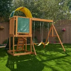 KidKraft Ainsley Wooden Outdoor Playset With Slide, Fort & Swings 15 KidKraft Ainsley Wooden Outdoor Playset With Slide, Fort & Swings -Outdoor Living Sales Store kX IpCDYdCy MBRhTn3B2xcac