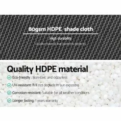 Instahut 3.66x10m Shade Cloth Shadecloth Sail Garden Mesh Roll Outdoor 30% UV -Outdoor Living Sales Store lCeQQvxlXvmvWiPK znZm f3E