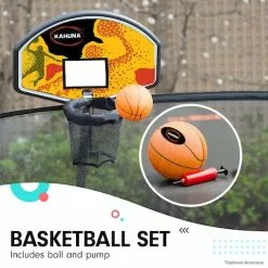 Kahuna Trampoline 8 Ft X 11 Ft Rectangular With Basketball Set -Outdoor Living Sales Store lZfFYLrd9fo4YznGq QfmWL9A