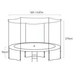 Kahuna Blizzard 16ft Trampoline With Net -Blue -Outdoor Living Sales Store lno s0V2BwLUV2VWYKrqMByc