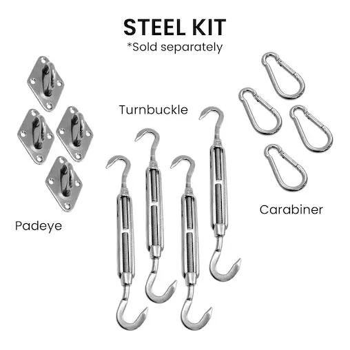 Wallaroo Outdoor Sun Shade Sail Canopy Grey Rectangle 4 X 6M 5 Wallaroo Outdoor Sun Shade Sail Canopy Grey Rectangle 4 X 6M - Image 5