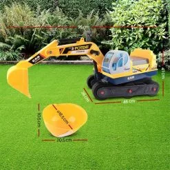 Keezi Kids Ride On Digger Pretend Play Toy Sand Excavator Children W/ Helmet -Outdoor Living Sales Store m 4FT68Hu7mXCIztlvic9W5ik