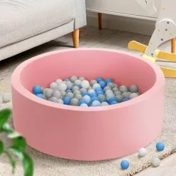 Keezi Ocean Foam Ball Pit With Balls 90x30cm Pink -Outdoor Living Sales Store mdq oNUsVpEiv3Q2L 6m4BFfw