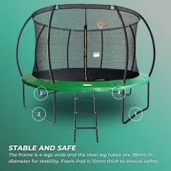 VERPEAK Kids Trampoline 10ft Enclosure Safety Round Net UV Protection Outdoor -Outdoor Living Sales Store nNkLEok54s6IyT7CsVTj9lndE