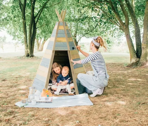 Plum Play Teepee Hideway Cubby House 2 Plum Play Teepee Hideway Cubby House - Image 2