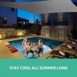 Instahut Sun Shade Sail Cloth Shadecloth Outdoor Canopy Rectangle 280gsm 5x6m Grey -Outdoor Living Sales Store nwi4rx5XdKFYiLe qJLSNlpzI