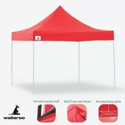 Gazebo Tent Marquee 3x3 PopUp Outdoor Wallaroo Red -Outdoor Living Sales Store nyy7AgcgiH9EBuKR BA1wfegI