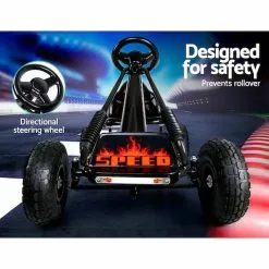 Rigo Kids Pedal Go Kart Car Ride On Toys Racing Bike Rubber Tyre Adjustable Seat Black -Outdoor Living Sales Store oMJ3xKCmoCJYHvRR8Cq GefMo
