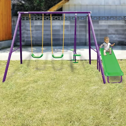Swing Set With Slide Kahuna 4-Seater Outdoor Play Equipment 3 Swing Set With Slide Kahuna 4-Seater Outdoor Play Equipment - Image 3
