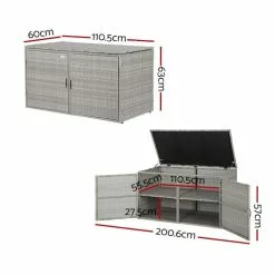 Gardeon Outdoor Storage Cabinet Box Grey