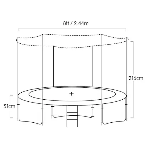 Kahuna Trampoline Blizzard 8ft - Orange 9 Kahuna Trampoline Blizzard 8ft - Orange - Image 9