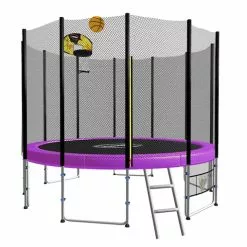 Kahuna Blizzard 16ft Trampoline With Basketball Purple
