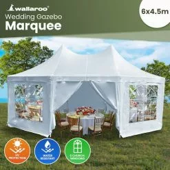 Wallaroo 6x4.5m Wedding Gazebo Marquee With Sidewalls -Outdoor Living Sales Store q5SKGsMqx2V4Xf93cSlpo0ncE
