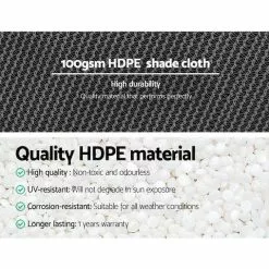 Instahut 50%UV Shade Cloth Shadecloth Sail Garden Mesh Roll Outdoor 1.83x30m -Outdoor Living Sales Store qAKjVX3G6BaaArEC8d45mjizM