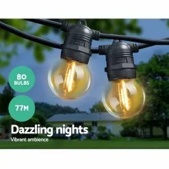 Jingle Jollys 77m LED Festoon String Lights Outdoor Decor Wedding Party Home -Outdoor Living Sales Store qH3UE3PzEPgfI0OcsFEJdAr1E