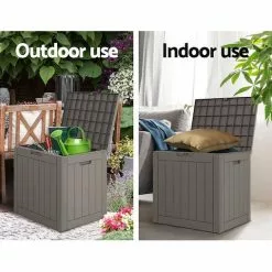 Gardeon Outdoor Lockable Storage Box 118L - Grey -Outdoor Living Sales Store qUebV4E5x9wAAkZt G3jFdk4k