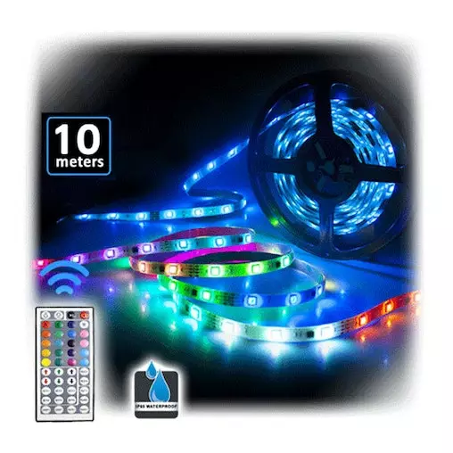 Sansai 10m USB Powered RGB LED Strip Light PC/Monitor Backlight W/Remote Control 2 Sansai 10m USB Powered RGB LED Strip Light PC/Monitor Backlight W/Remote Control - Image 2