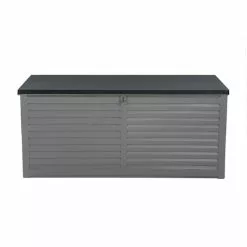 Gardeon 490L Outdoor Storage Box Container Indoor Garden Bench Toy Tool Sheds Deck Black -Outdoor Living Sales Store qa4dHWWR9kd6zz69oDaAyIzxE