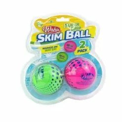 Outdoor Living Sales Store 41 2pc Wahu 6cm Super Grip Skimball Water Bouncing Ball Toy PK/GR Outdoor Pool Kids