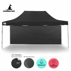 Gazebo Tent Marquee 3x4.5m PopUp Outdoor Wallaroo Black 14 Gazebo Tent Marquee 3x4.5m PopUp Outdoor Wallaroo Black -Outdoor Living Sales Store qls7rO1HPvPSwhmvX8W4XWUIc