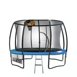 Trampoline Kahuna 10ft With Basketball Set - Blue