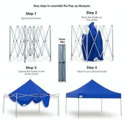 Gazebo Tent Marquee 3x3 PopUp Outdoor Wallaroo - Blue -Outdoor Living Sales Store rKRx9VNtmK3SEpMZuAAo a9zM