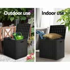 Gardeon Outdoor Lockable Storage Box 118L - Black -Outdoor Living Sales Store rQLuMfnq3CowuDcnYaC9G2fIM