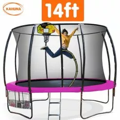 Trampoline 14ft Kahuna With Basketball Set - Pink -Outdoor Living Sales Store rTo50Ujd9pijEjUYKcUr4sgM4