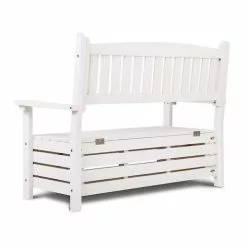 Outdoor Storage Bench Box Wooden Garden Chair 2 Seat Timber Furniture Toy Tool Sheds Store Gardeon White -Outdoor Living Sales Store s5QgRMTiwlVvBCcR aob4WtbI