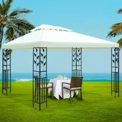 Instahut Gazebo Marquee Tent Wedding Gazebos White 4x3m -Outdoor Living Sales Store s9jut05njWoyo8t qCq3m57QQ