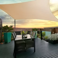 Instahut Sun Shade Sail Cloth Shadecloth Outdoor Canopy Rectangle 280gsm 4x6m Sand 13 Instahut Sun Shade Sail Cloth Shadecloth Outdoor Canopy Rectangle 280gsm 4x6m Sand -Outdoor Living Sales Store sIQpl1yVGCSHykBkNA8 3dXzI