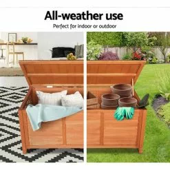 Outdoor Storage Bench Garden Chair Wooden Box Seat Chest Furniture Gardeon -Outdoor Living Sales Store skijRcvEOtkNELCg9Xra2 b04