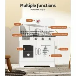 Keezi Kids Kitchen Set Pretend Play Wooden Toys Cooking Cookware Childrens Toy 10 Keezi Kids Kitchen Set Pretend Play Wooden Toys Cooking Cookware Childrens Toy -Outdoor Living Sales Store sys7G0yDylCt9odLY3VUfCLG8