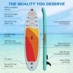 Kahuna Hana Inflatable Stand Up Paddle Board 11FT SUP Paddleboard -Outdoor Living Sales Store t lf y k lINJ4NlEeJRCpjeI