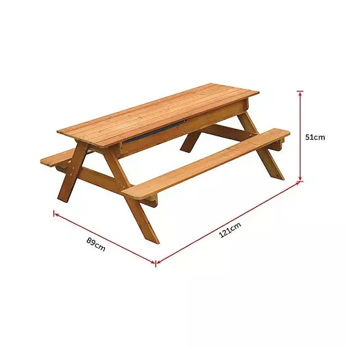 Keezi Kids Timber Picnic And Play Table With Sand And Water Play Box 10 Keezi Kids Timber Picnic And Play Table With Sand And Water Play Box - Image 10